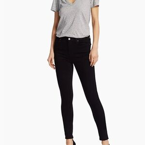 7 For All Mankind The High-Rise Skinny Black Jeans Size 28